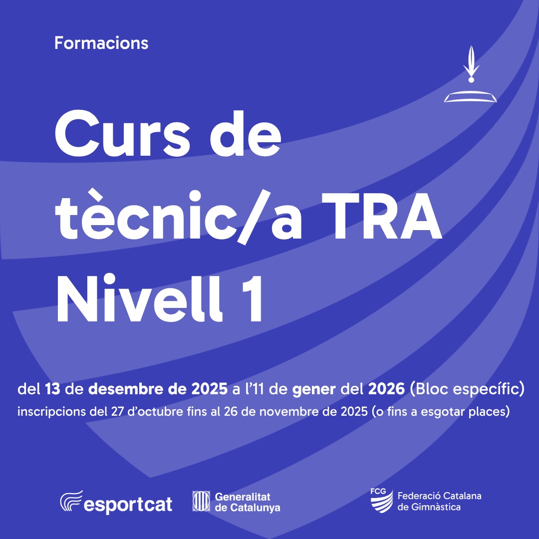 Cartell de Curs tècnics/ques nivell 1 trampolí (barcelona)